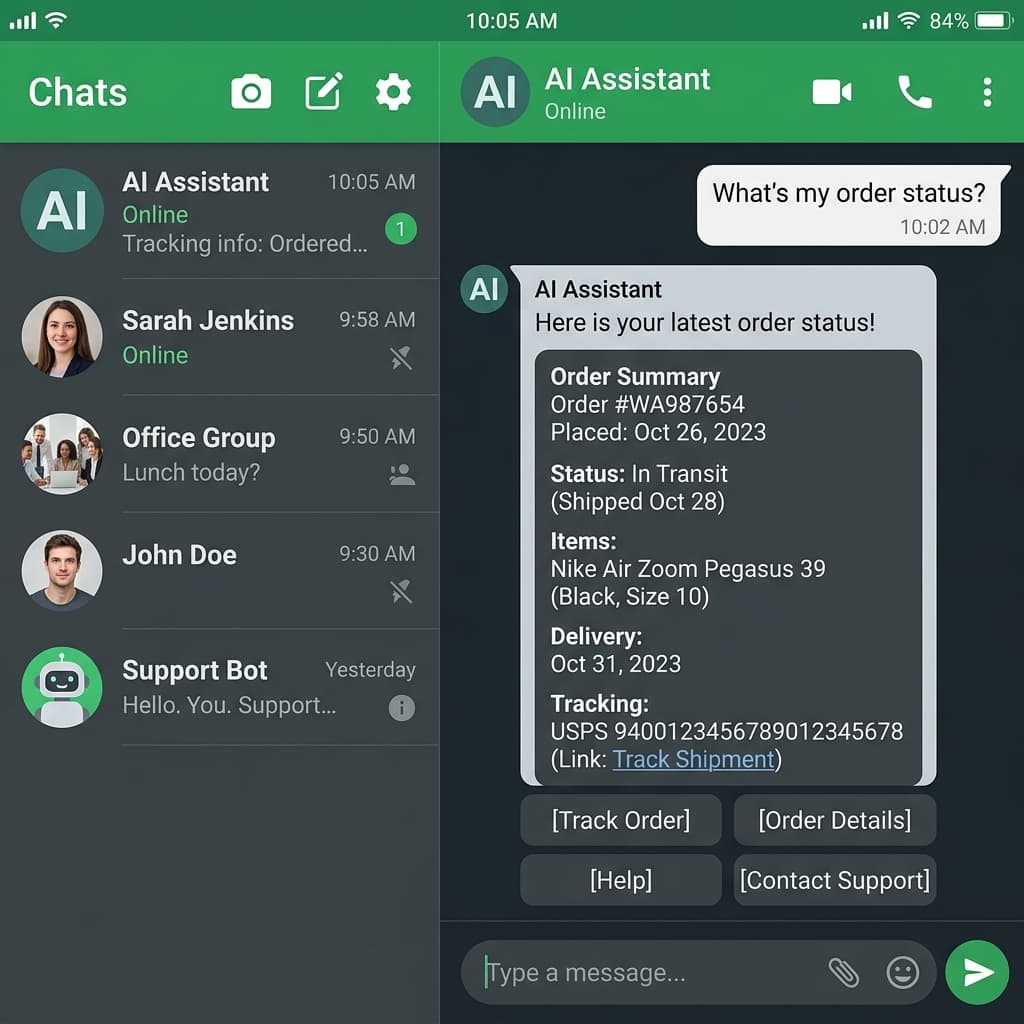 Screenshot of AI WhatsApp Automation Platform